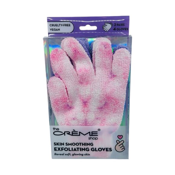 The Crème Shop Skin Smoothing Exfoliating Gloves - 2 Pairs - Picture 1 of 2